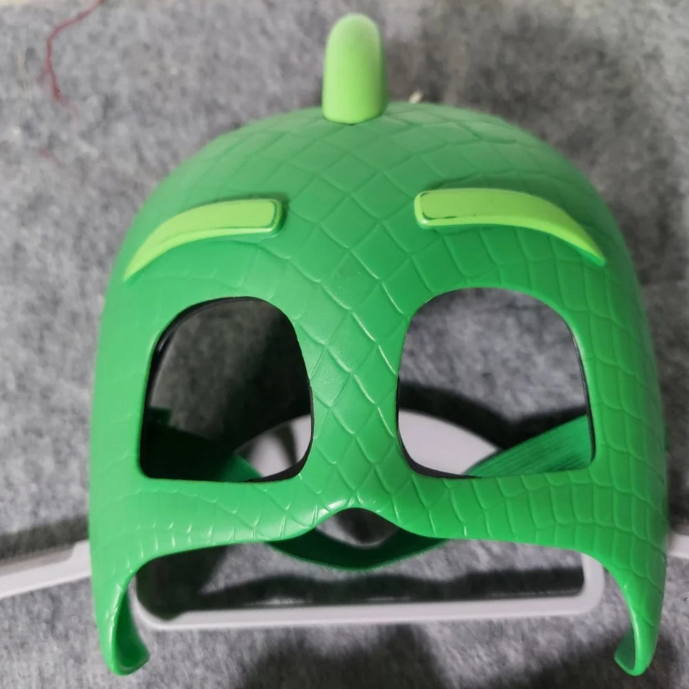 PJ Masks Gekko Costume 5 6‎ Jumpsuit Mask Tail Halloween Dress Up Embroidered